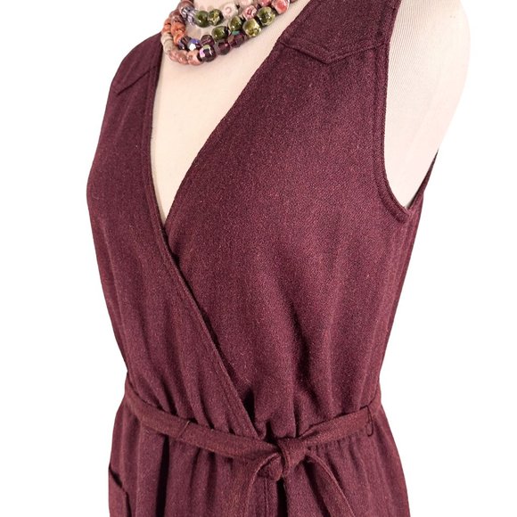 Vintage Sasson Paris Wool Blend Western Belted Wrap Dress Size 4/5 - Picture 4 of 13